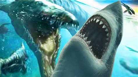 巨鲨大战巨齿鲨