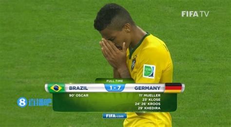 巴西对战德国7:1巴西球迷的反应