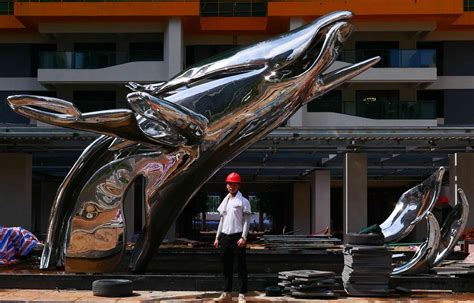 常州不锈钢城市鲸鱼雕塑