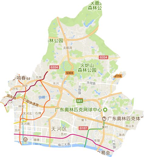广州市天河区地图