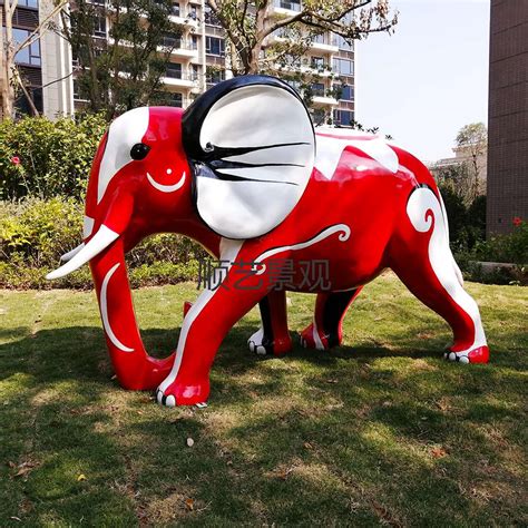 广州玻璃钢大象雕塑