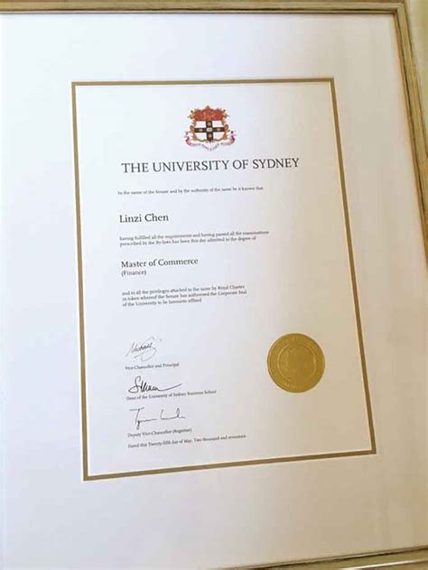 悉尼大学工科毕业证书图片