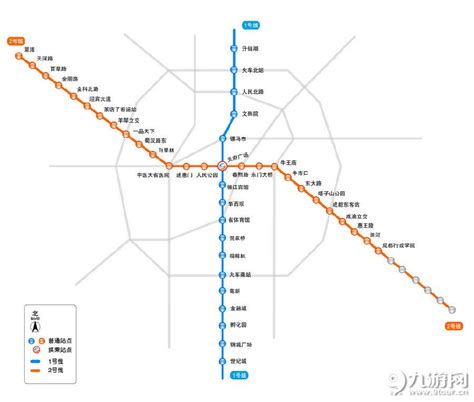 成都地铁1号线站点图
