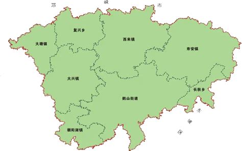 成都蒲江县区域图