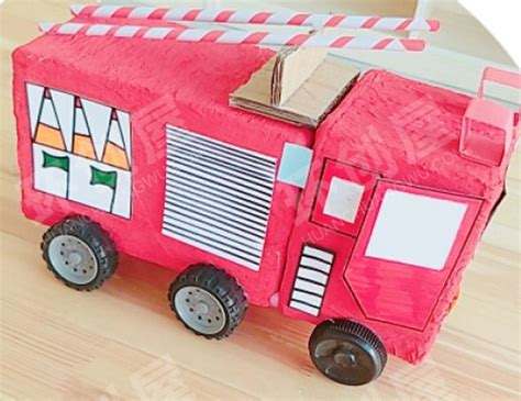 手工消防车纸箱制作方法简单
