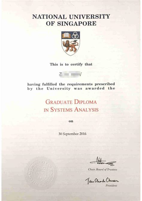 新加坡国立大学一年制硕士毕业证