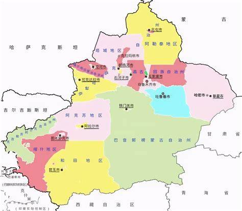 新疆行政全图