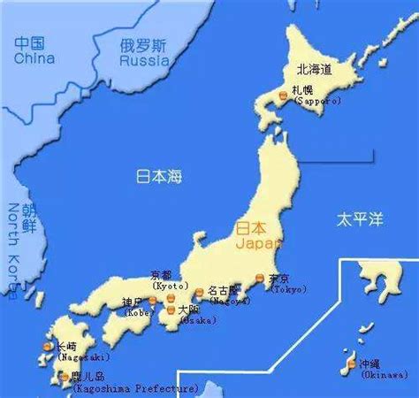 日本四大岛地图全图