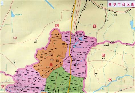 曲阜市行政区划地图
