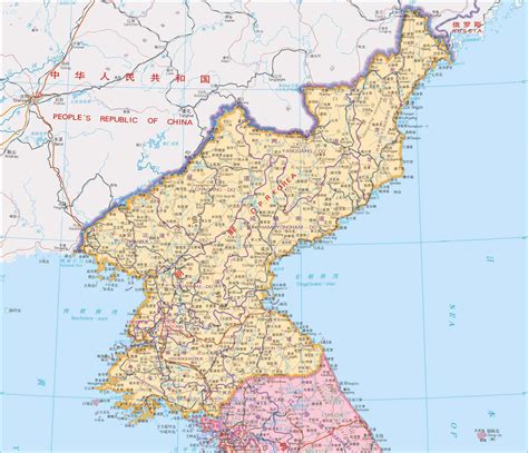 朝鲜地图高清版大图片