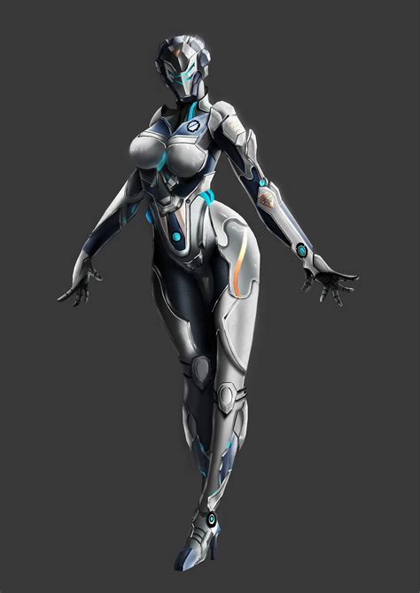 机械感女机器人