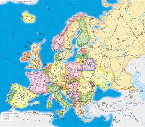 欧洲亚洲地图高清版大图