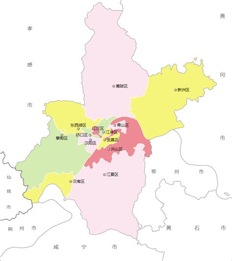 武汉13区域划分图高清