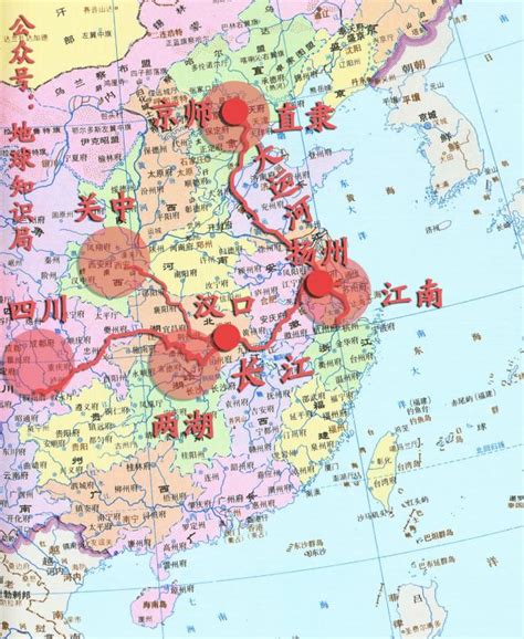 汉口在中国地图的位置