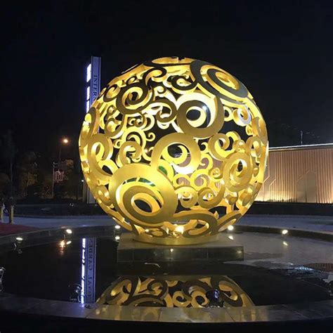 江北不锈钢镂空球雕塑
