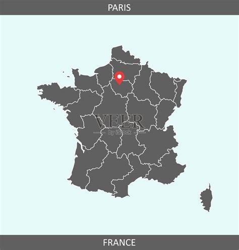 法国巴黎全球地图位置