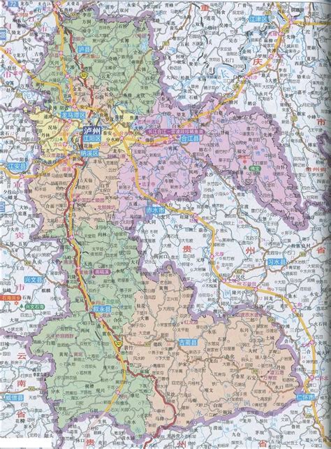 泸州城区地图实景全图