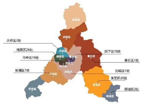 济南市最新行政地图