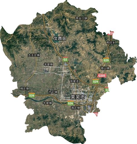 济南莱芜区地图