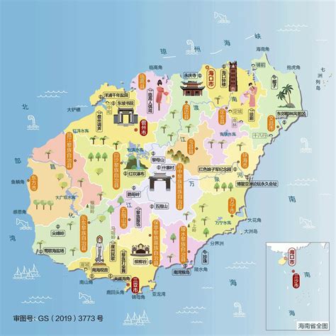 海南省景点地图全图