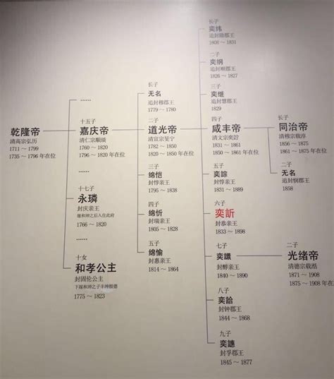 清朝皇帝家谱图