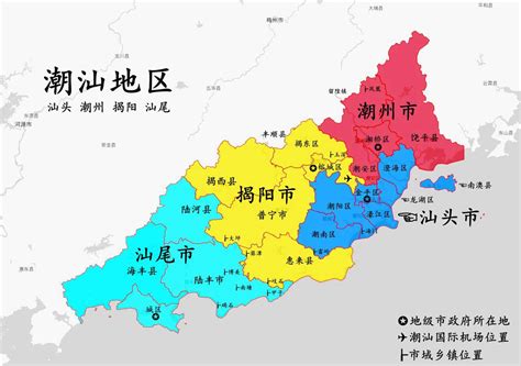 潮汕三市高清地图