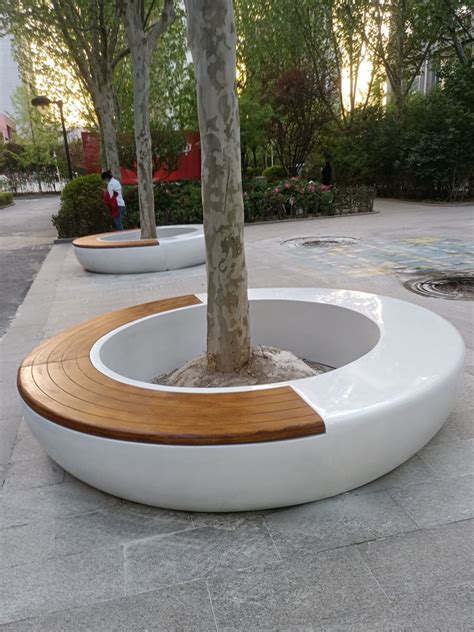 玻璃钢树池坐凳组合式创意
