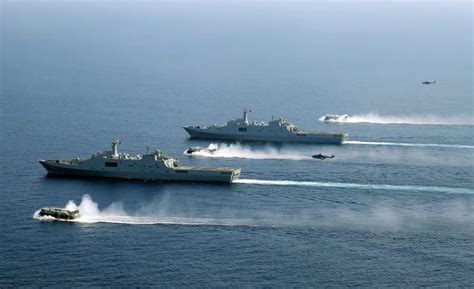 目前解放军在台海有几艘驱逐舰