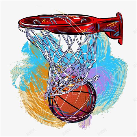 篮球插画手绘图片