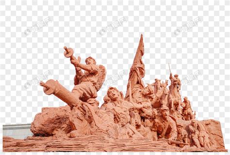 红军背景雕塑