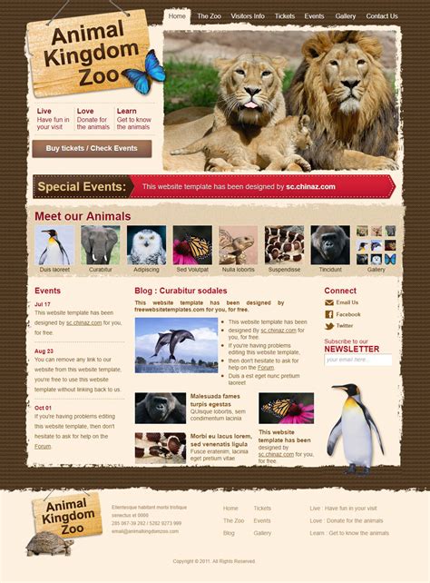 网页设计动物园代码
