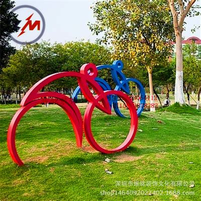 自行车元素雕塑