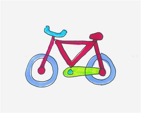 自行车的画法简笔画