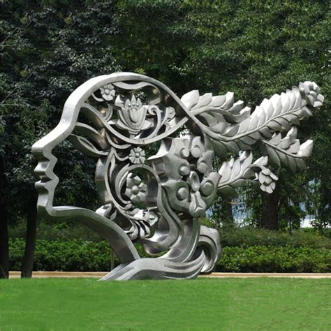 许昌公园标识不锈钢镂空雕塑
