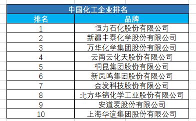 贵州化工企业排名