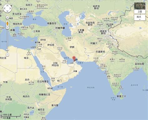 迪拜塔在地图上的位置