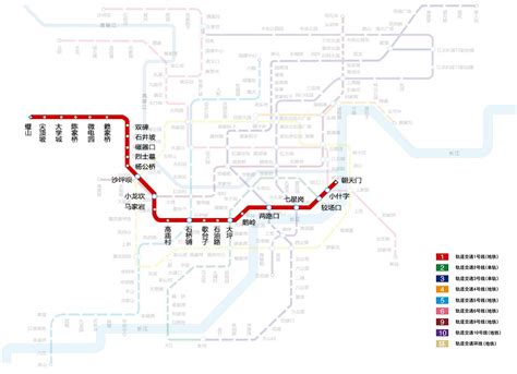 重庆地铁1号线地铁线路图