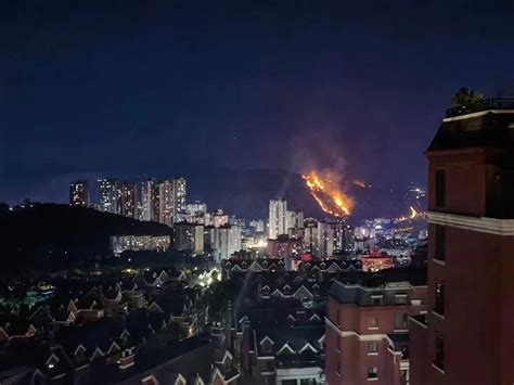 重庆涪陵区山火复燃救援照片