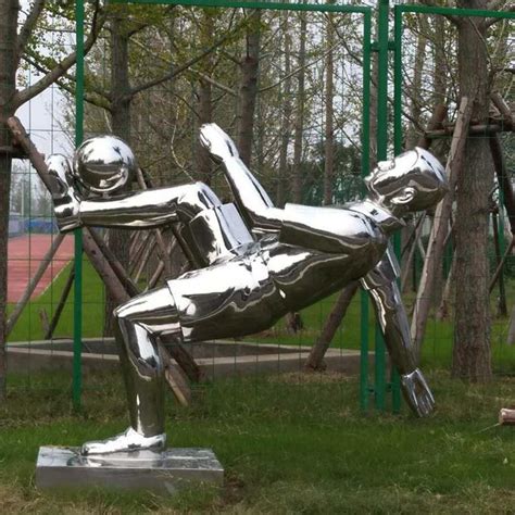 金属不锈钢运动人物雕塑