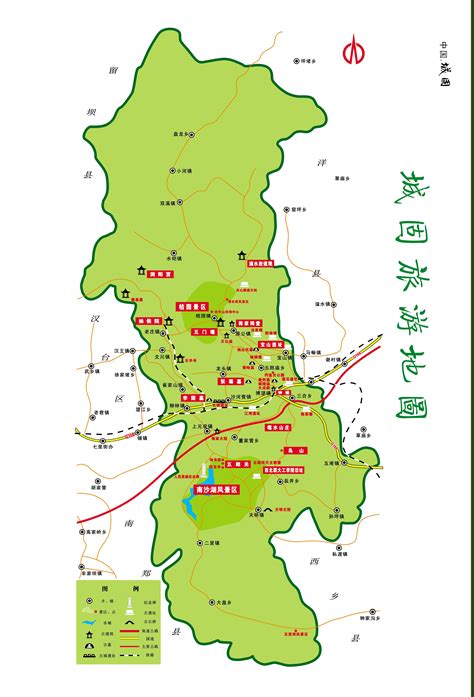 陕西城固县地图