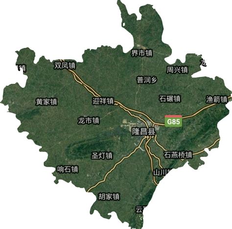 隆昌市行政区划地图图片