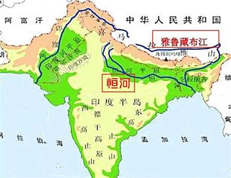 雅鲁藏布江流经哪些国家地图