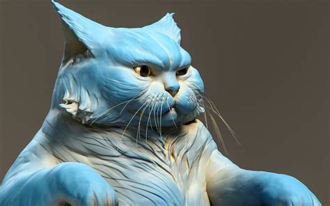 雕塑猫的图片