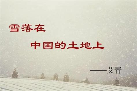 雪落在中国的土地上写作背景