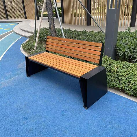 青海长条公园椅设计