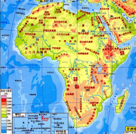 非洲地势图片