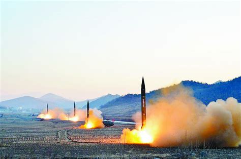 韩国军方发射导弹