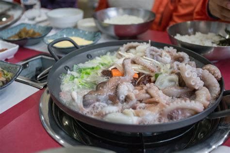 韩国女人吃活八爪鱼
