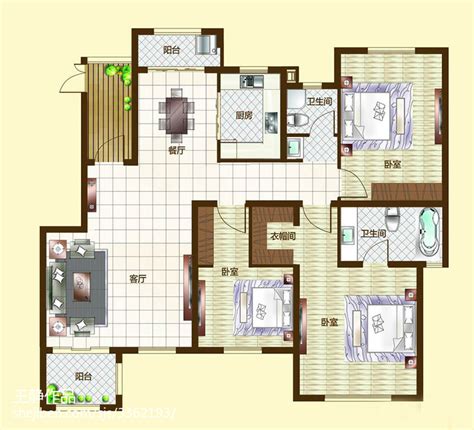 100平方平房三室一厅设计图