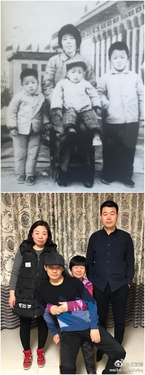 30年前和30年后的全家福照片